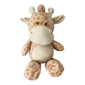 Plush Giraffe Stuffed Animal - Soft Beige and White Cuddly Toy